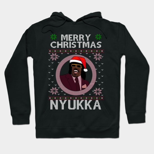 Ugly Christmas Sweater Pinky From Friday Merry Christmas Nyukka Santa hat Hoodie by TrikoNovelty